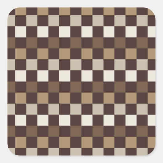 Earthy minerals checkerboard pattern スクエアシール (正面)
