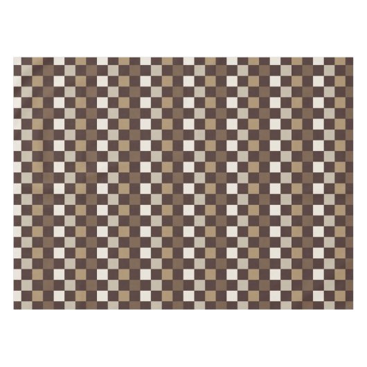 Earthy minerals checkerboard pattern テーブルクロス (正面(横))