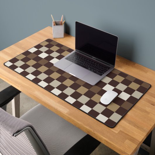 Earthy minerals checkerboard pattern デスクマット (オフィス2)