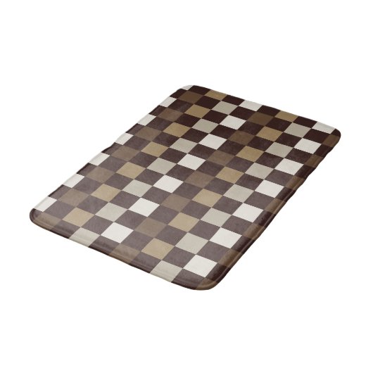 Earthy minerals checkerboard pattern バスマット (アングル)