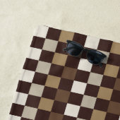 Earthy minerals checkerboard pattern ビーチタオル (インサイチュ)