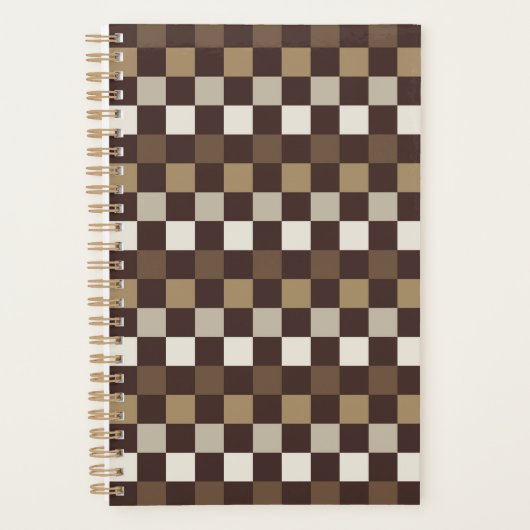 Earthy minerals checkerboard pattern プランナー手帳 (正面)