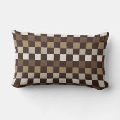 Earthy minerals checkerboard pattern ランバークッション (裏面)
