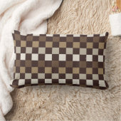 Earthy minerals checkerboard pattern ランバークッション (ブランケット)