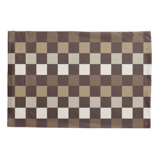 Earthy minerals checkerboard pattern 枕カバー (裏面-左)