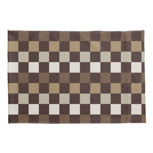 Earthy minerals checkerboard pattern 枕カバー (裏面-右)