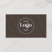 Earthy Minimalist Botanical Custom Logo QR Code 名刺 (正面)