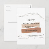 Earthy Minimalist Inspirational Quote Design – Cal ポストカード (正面/裏面)