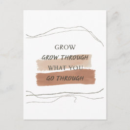 Earthy Minimalist Inspirational Quote Design – Cal ポストカード