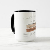 Earthy Minimalist Inspirational Quote Design – Cal マグカップ (正面左)