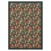 Earthy Mushroom Tablecloth Vintage Woodland Feel テーブルクロス (正面)