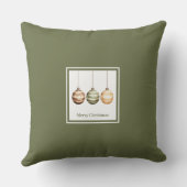 Earthy Neutral Christmas Pillow Gift for Parents クッション (裏面)