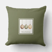 Earthy Neutral Christmas Pillow Gift for Parents クッション (正面)