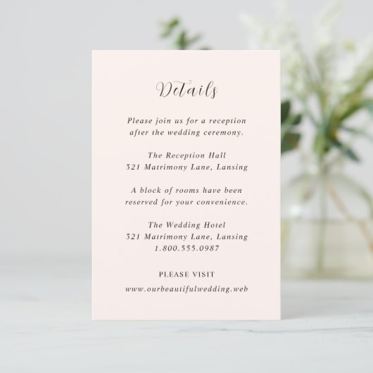 Earthy Neutral Modern Wedding エンクロージャーカード (スタンド正面)