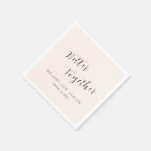 Earthy Neutral Modern Wedding スタンダードカクテルナプキン (角)