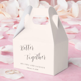 Earthy Neutral Modern Wedding フェイバーボックス