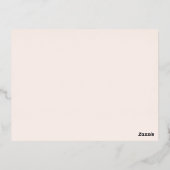 Earthy Neutral Modern Wedding Foil Enclosure Card 箔招待状ポストカード (裏面)