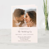 Earthy Neutral Photo Modern Wedding 招待状 (正面)