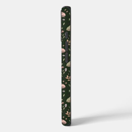 Earthy Olive Green Fungi Seamless Pattern Boho Case-Mate iPhoneケース (裏面 / 左)