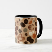 Earthy Pebble Pattern Mug – Warm Stone Dots マグカップ (正面右)
