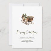 Earthy Pine Wreath Editable Christmas Greeting シーズンカード (正面)