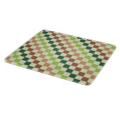 Earthy rainbow diagonal checkerboard pattern カッティングボード (角)