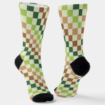 Earthy rainbow diagonal checkerboard pattern