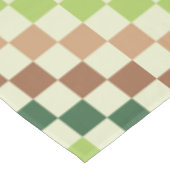 Earthy rainbow diagonal checkerboard pattern テーブルクロス (アングル)