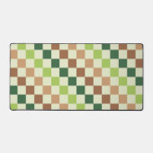 Earthy rainbow diagonal checkerboard pattern デスクマット (正面)