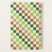 Earthy rainbow diagonal checkerboard pattern プランナー手帳 (裏面)
