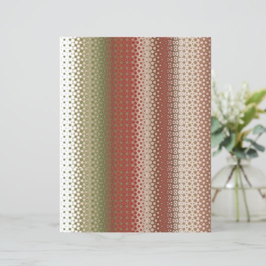 Earthy Red-Green Abstract Scrapbooking Paper (スタンド正面)