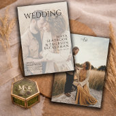 Earthy Rustic Photo Wedding 招待状