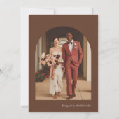 Earthy Terracotta Boho Watercolor Wedding 招待状 (裏面)