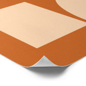 Earthy Terracotta Modern Geometric Shapes Art ポスター (角)