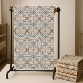 Earthy Tones Boho Floral Pattern Minimalistic Chic ファブリック