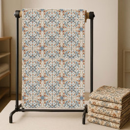 Earthy Tones Boho Floral Pattern Minimalistic Chic ファブリック