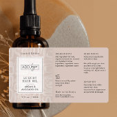 Earthy Tones Boho Pattern Logo 2OZ Dropper Bottle ラベル