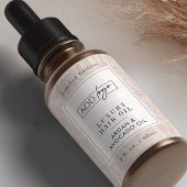 Earthy Tones Boho Pattern Logo 2OZ Dropper Bottle ラベル