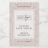 Earthy Tones Boho Pattern Waterproof Product Label フードラベル (シングルラベル)