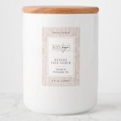 Earthy Tones Boho Pattern Waterproof Product Label フードラベル (正面)