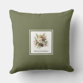 Earthy Tones Christmas Pillow Best Gift クッション (裏面)