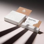 Earthy Torn Paper Business Card 名刺