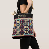 Earthy Tribal Tapestry トートバッグ (クローズアップ)