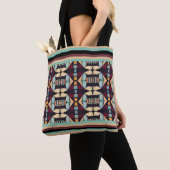 Earthy Tribal Tapestry トートバッグ (クローズアップ)