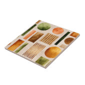 Earthy Watercolor Abstract Pattern - Boho Organic タイル (側面)