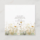 Earthy Watercolor Wildflowers Earring Display Card スクエア名刺 (裏面)