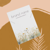 Earthy Watercolor Wildflowers Necklace Display 