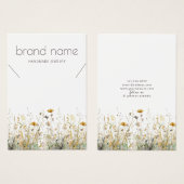 Earthy Watercolor Wildflowers Necklace Display  (正面&裏面)