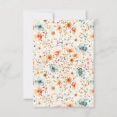 Earthy Wildflower Wedding RSVP Card (裏面)