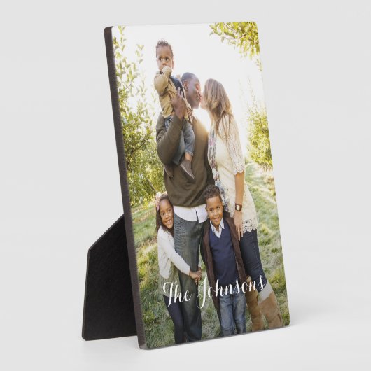 Easelで単パーソナライズされたなる写真プラーク フォトプラーク (側面)